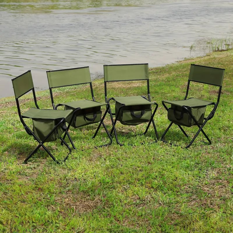 4-Piece: Folding Outdoor Chair with Storage Bag Image 1