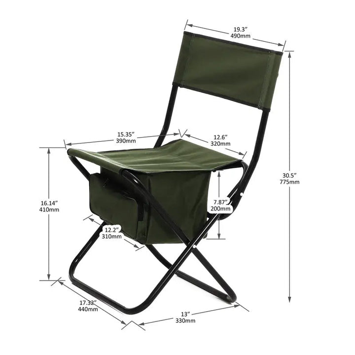 4-Piece: Folding Outdoor Chair with Storage Bag Image 4