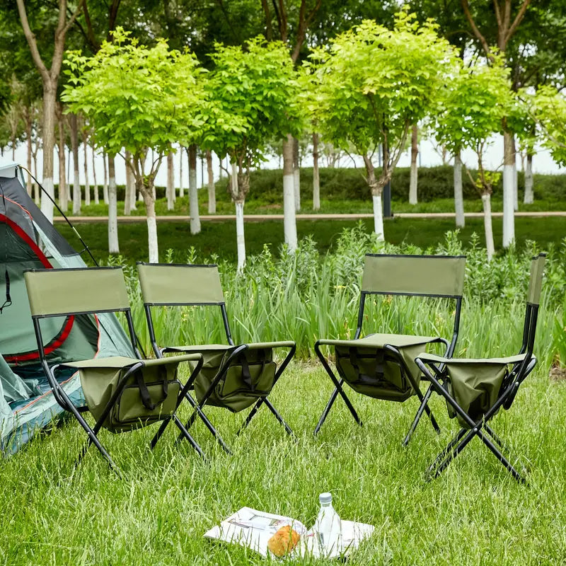 4-Piece: Folding Outdoor Chair with Storage Bag Image 10