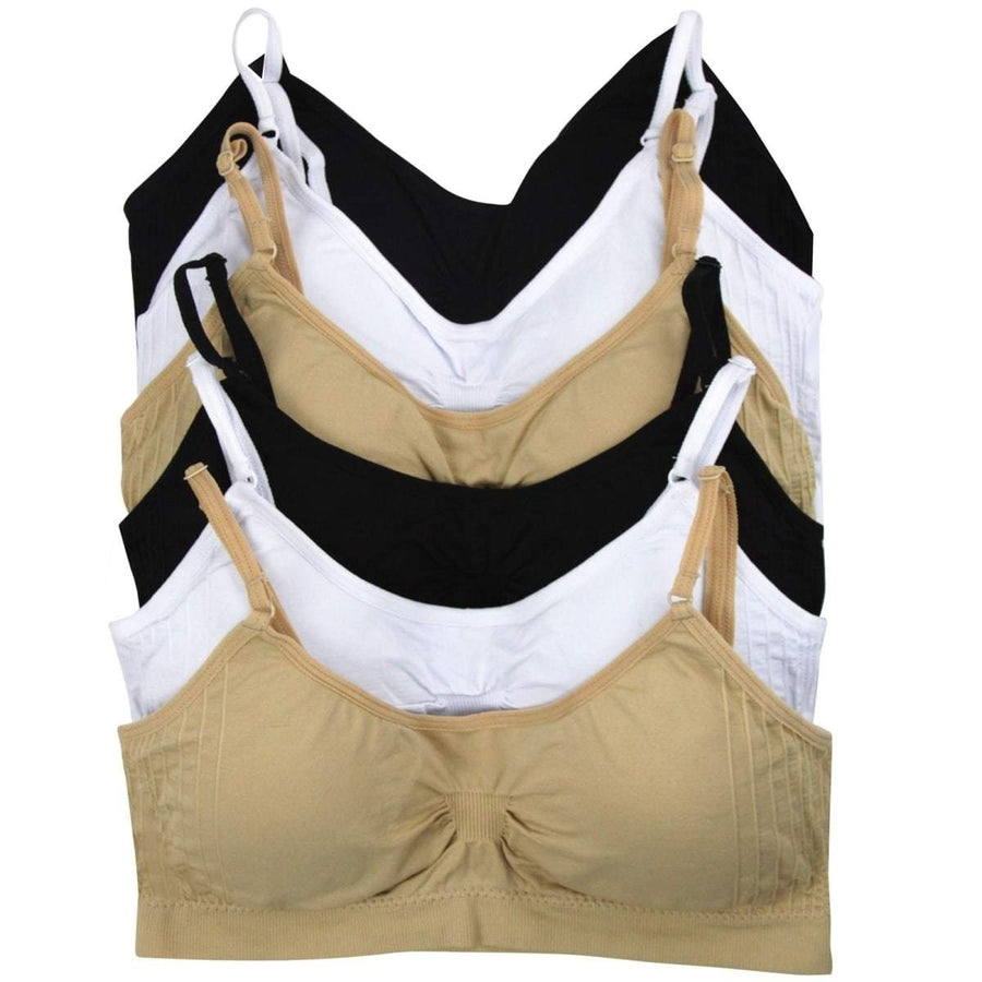 6-Pack: Seamless Wireless Bralette With Removable Pads Image 1