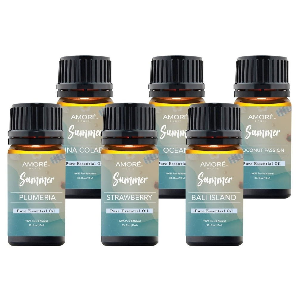 6-Pack: Summer Vibe Fresh Scented Aromatherapy Essential Oil For Diffusers Humidifiers Image 2