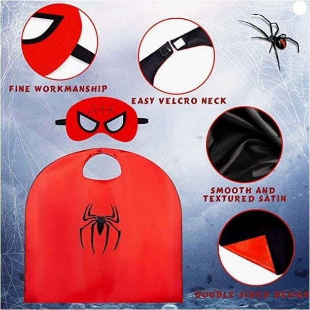 6-Pack: Superhero Reversible Cape and Mask Set Image 2