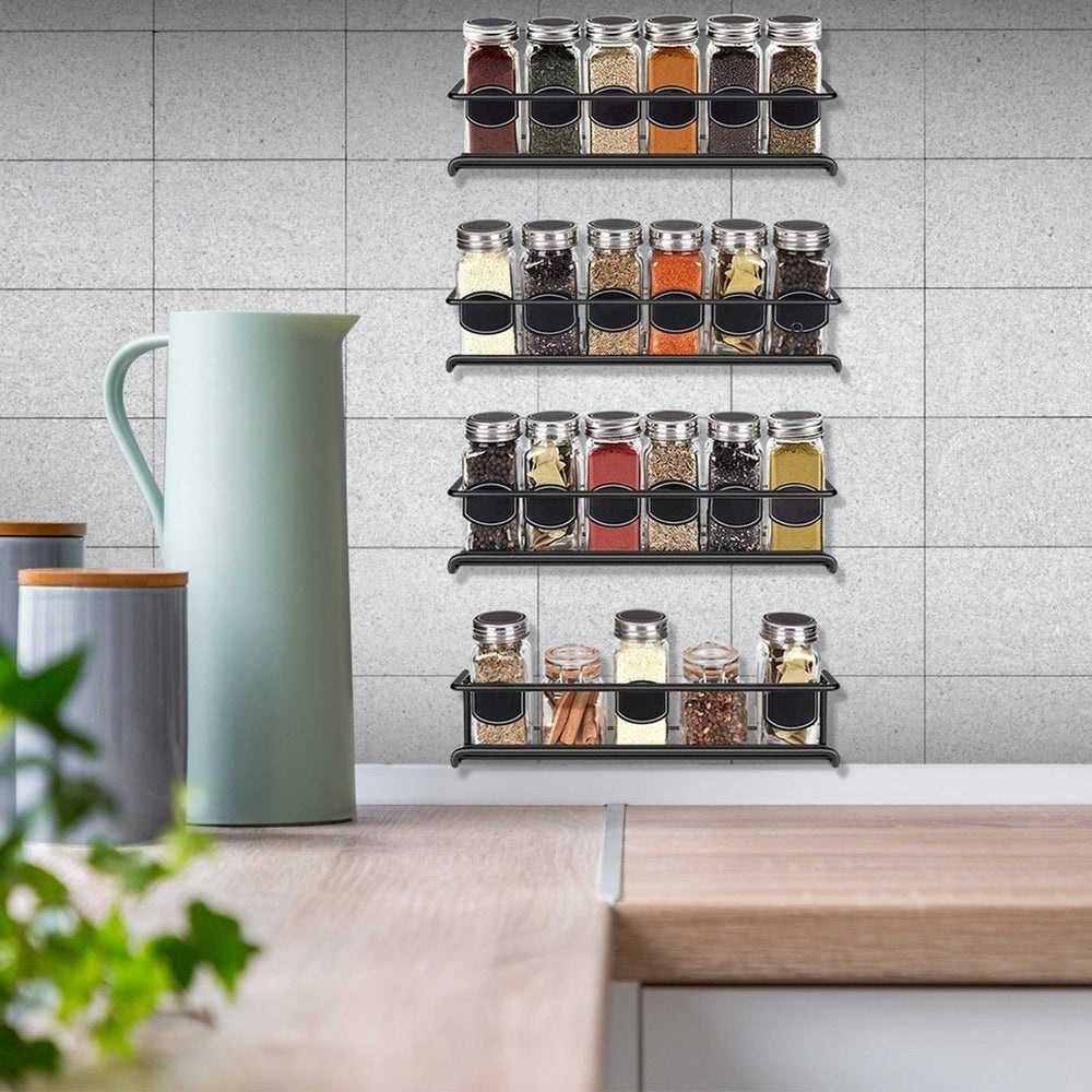 4-Piece: Wall Mount Spice Racks Image 2