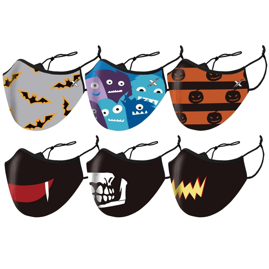 6-Pack: Halloween Two-Layer Special Reusable Face Mask with Adjustable Earloop Image 1