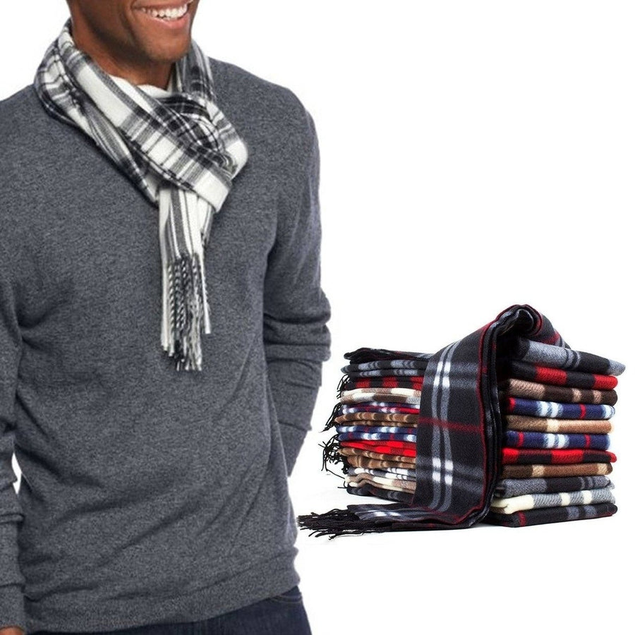 6-Pack: Mens Fleece Scarf Image 1