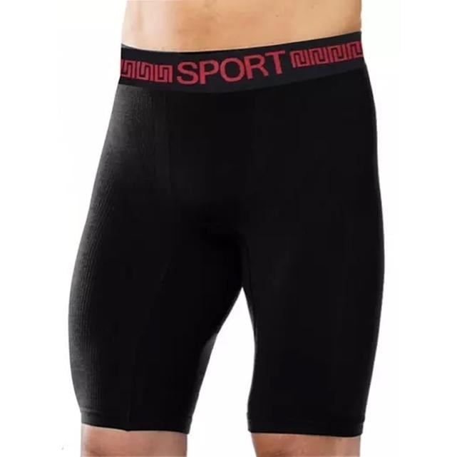 6-Pack: Mens Sport Long-Leg Seamless Boxer Briefs Image 2