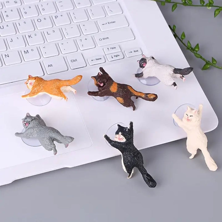 6-Pack: Portable Universal Cute Cat Cell Phone Holder Image 3