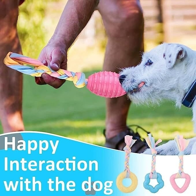 6-Pack: Puppy Teething Chew Toys with Interactive Ropes Image 2