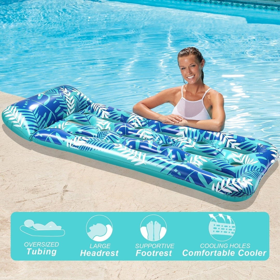 70" x 30" Inflatable Lounge Pool with Headrest Image 8