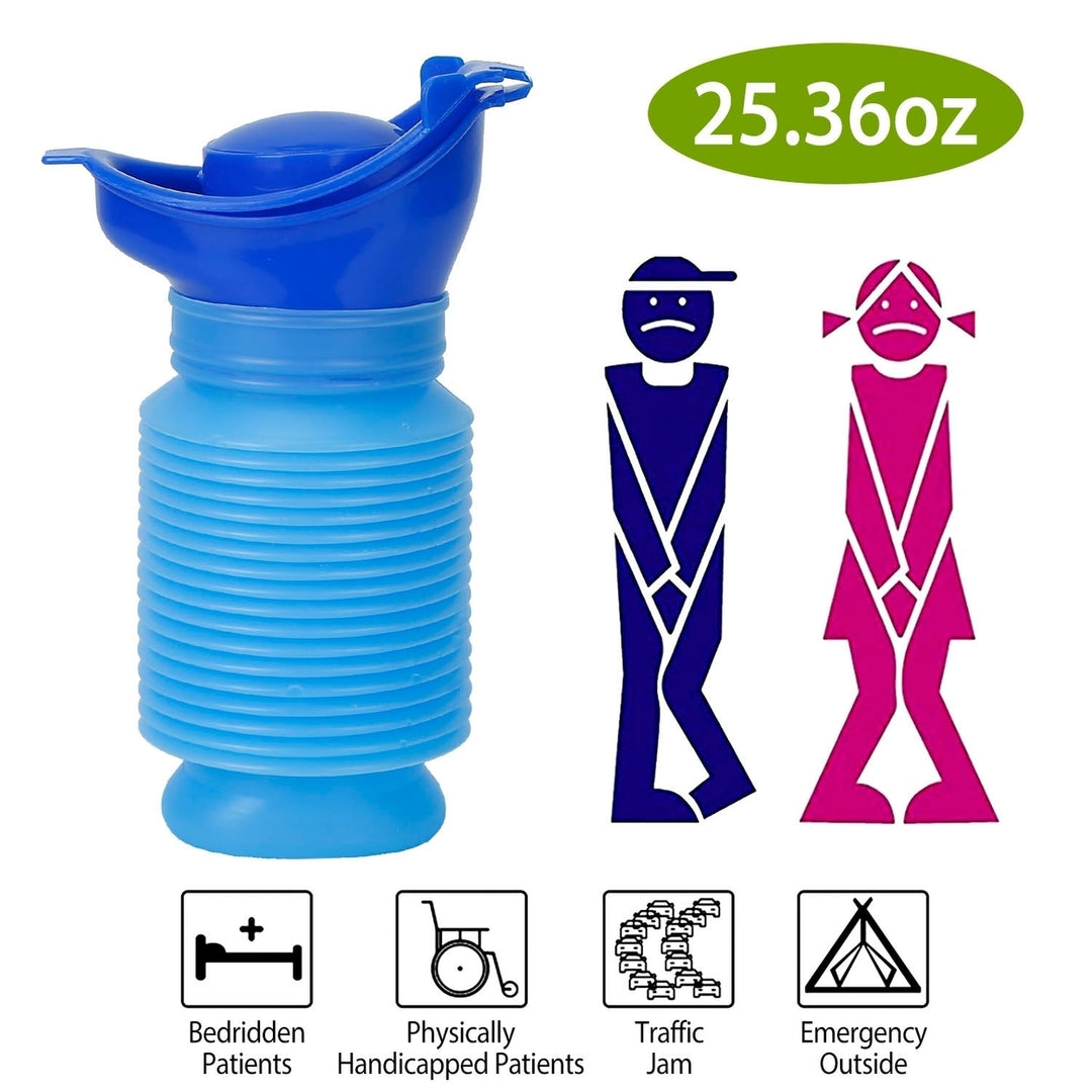 750ml Unisex Reusable Emergency Shrinkable Urinal Image 9