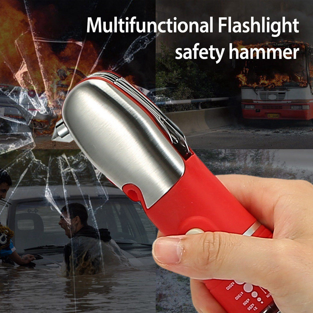 8-in-1 Multi-Tool Hammer Zoomable Emergency Flashlight Image 9