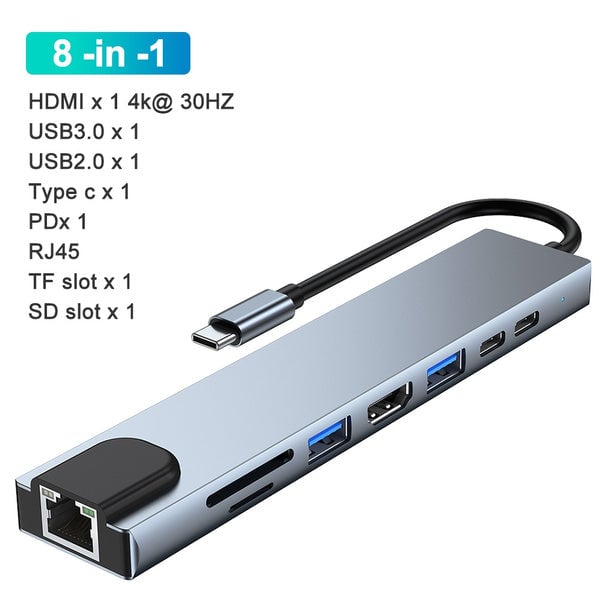 8-in-1 USB 3.0 Hub Image 2