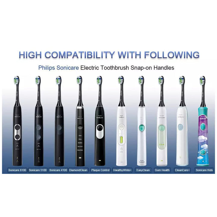 8-Pack: Black Replacement Electric Toothbrush Heads for Philips Sonicare Image 4