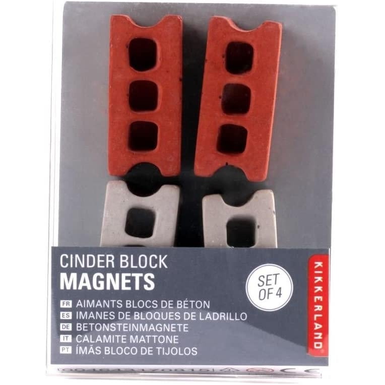 8-Pack: Multicolored Kikkerland Cinder Block Magnets Image 3