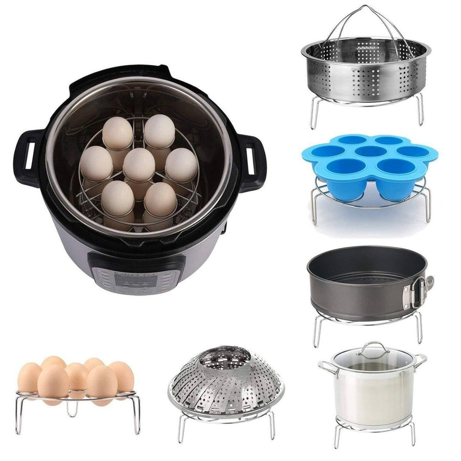 8-Pack: Steamer Basket Egg Steam Rack Camping Cooking Set Image 1