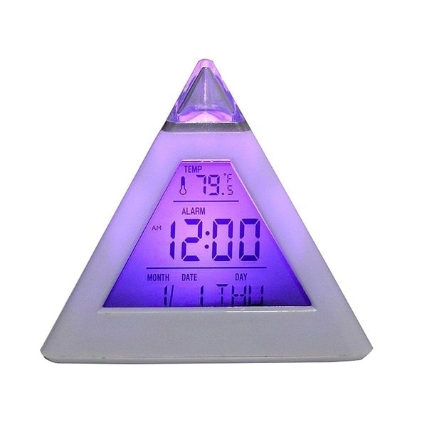 7 Color Changing LED Alarm Clock Image 1