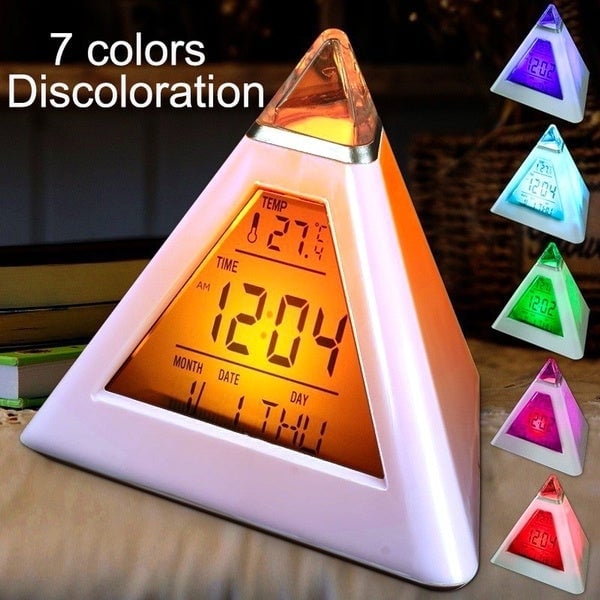 7 Color Changing LED Alarm Clock Image 3