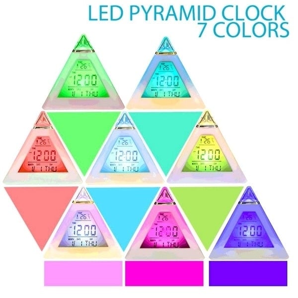 7 Color Changing LED Alarm Clock Image 9