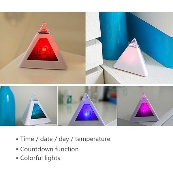 7 Color Changing LED Alarm Clock Image 11