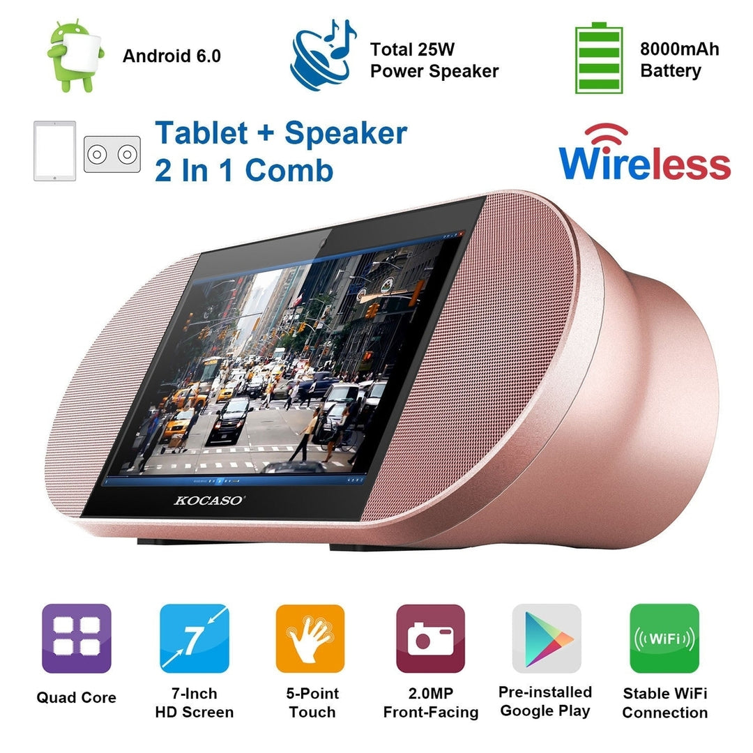 7-Inch Touch Screen Android Tablet PC with Wireless Speaker Image 3