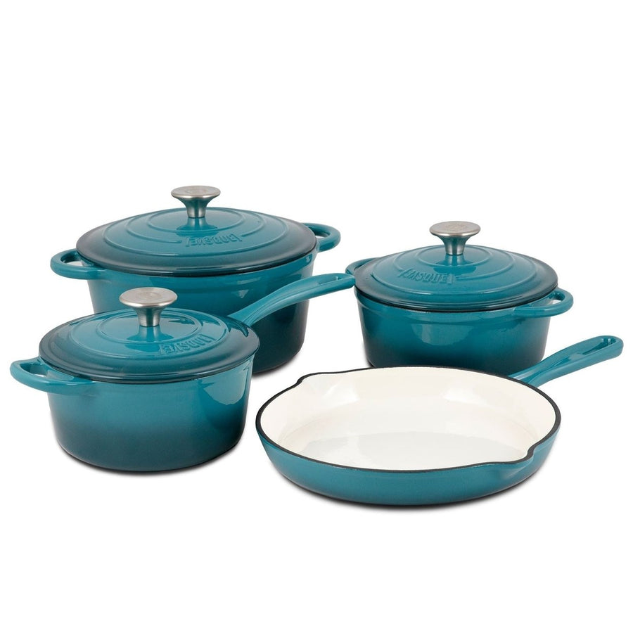 7-Piece Set: Basque Enameled Cast Iron Cookware Set Image 1