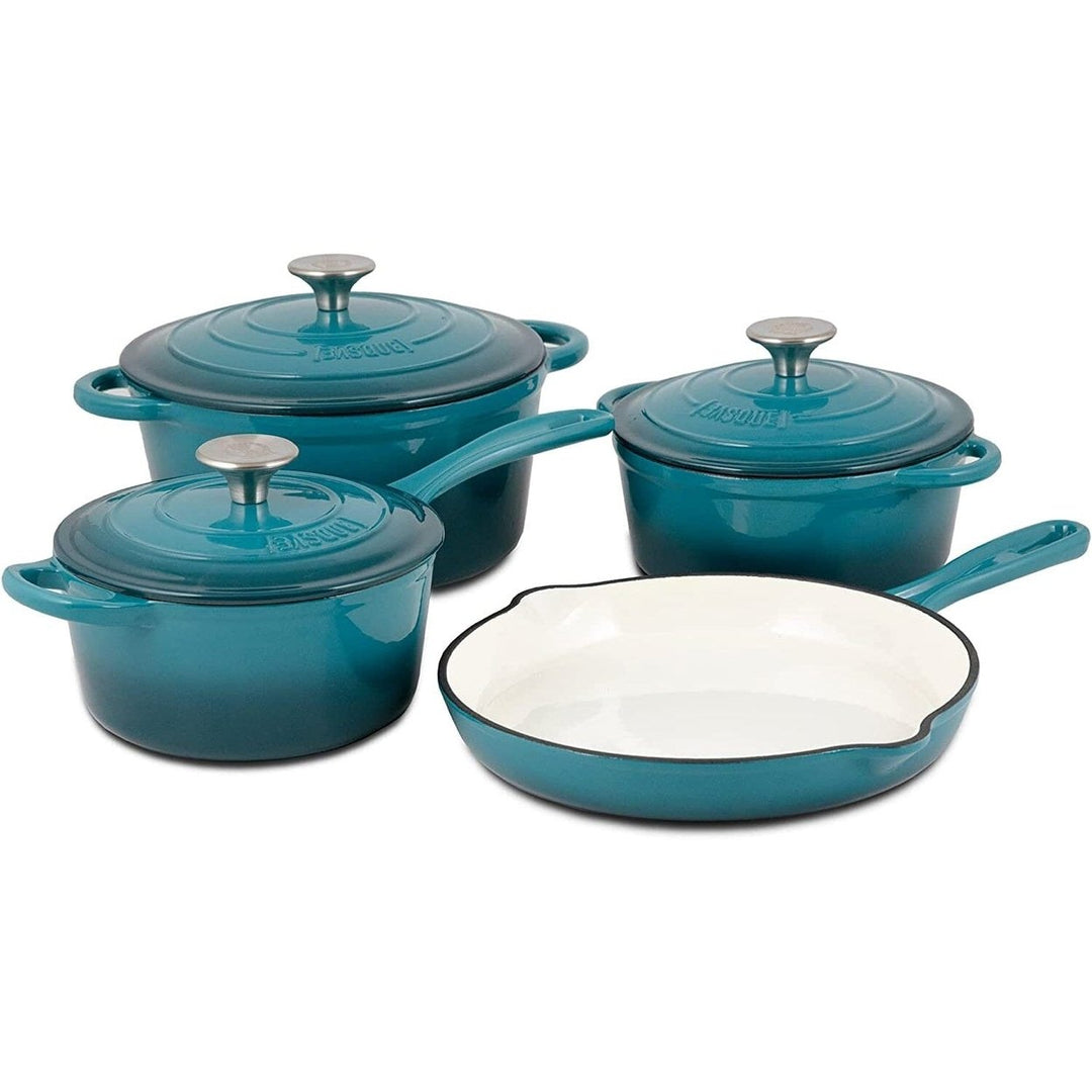 7-Piece: Basque Enameled Cast Iron Cookware Set Image 1