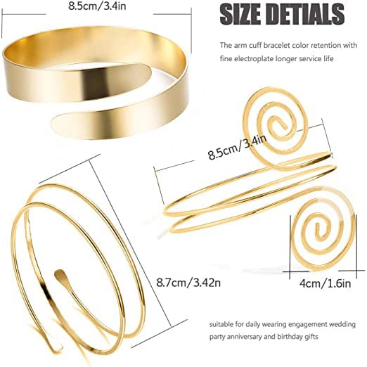 6-Piece: Womens Arm Band Cuff Bracelet Image 2