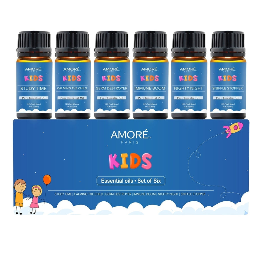 6-Pieces Set: Natural Aromatherapy Kids Safe Essential Oils Starter Set Image 1