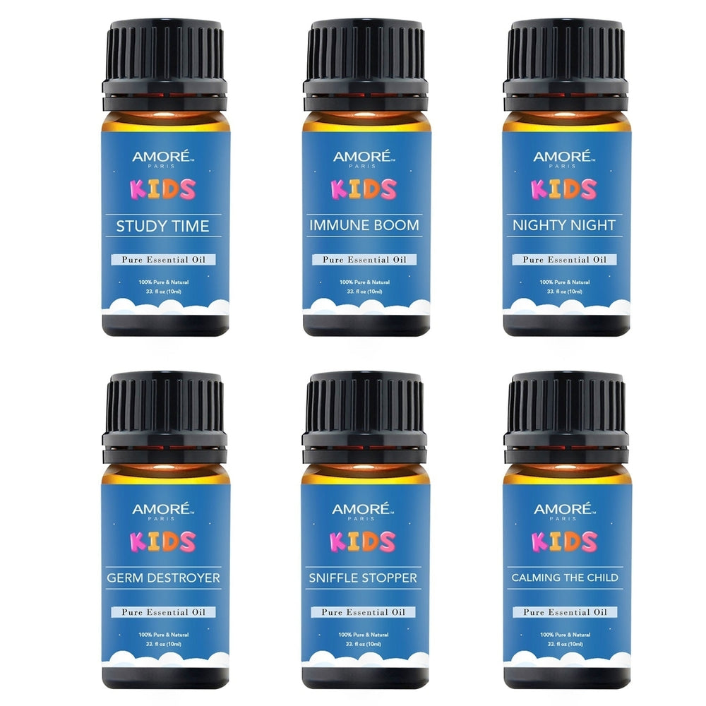 6-Pieces Set: Natural Aromatherapy Kids Safe Essential Oils Starter Set Image 2