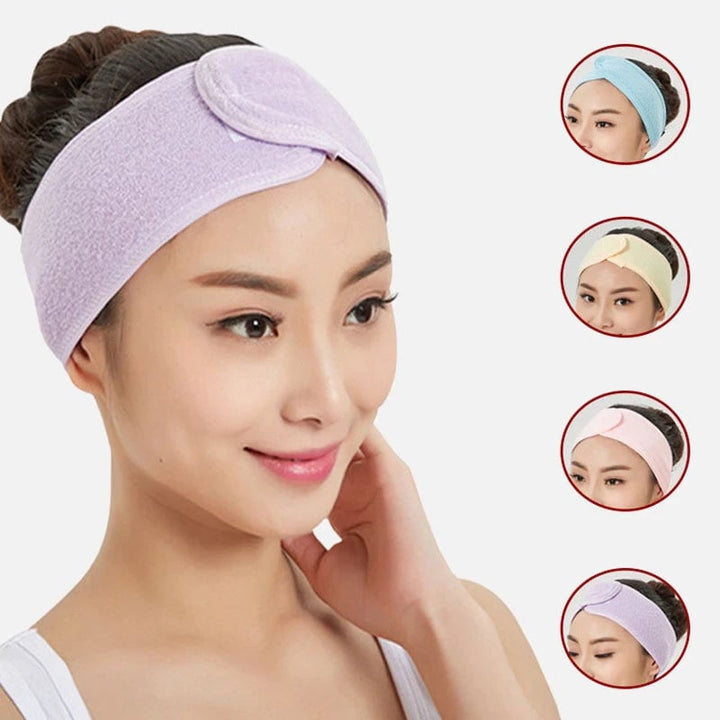 6-Pieces: Womens Face Wash Bath Makeup Hairband Image 3