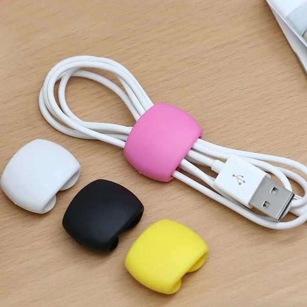 8-Piece: Portable Reusable Cable Clips Organizer Image 1