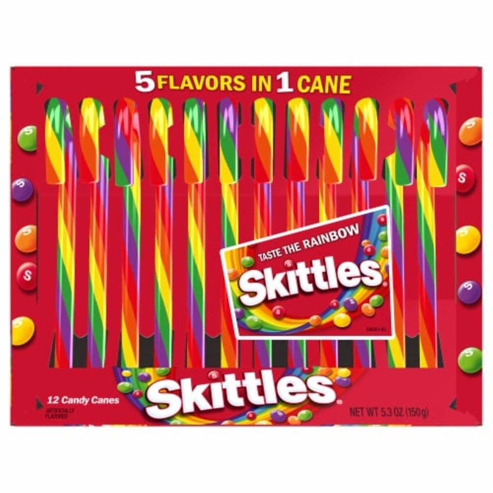 60 Count Skittles Candy Canes Image 2