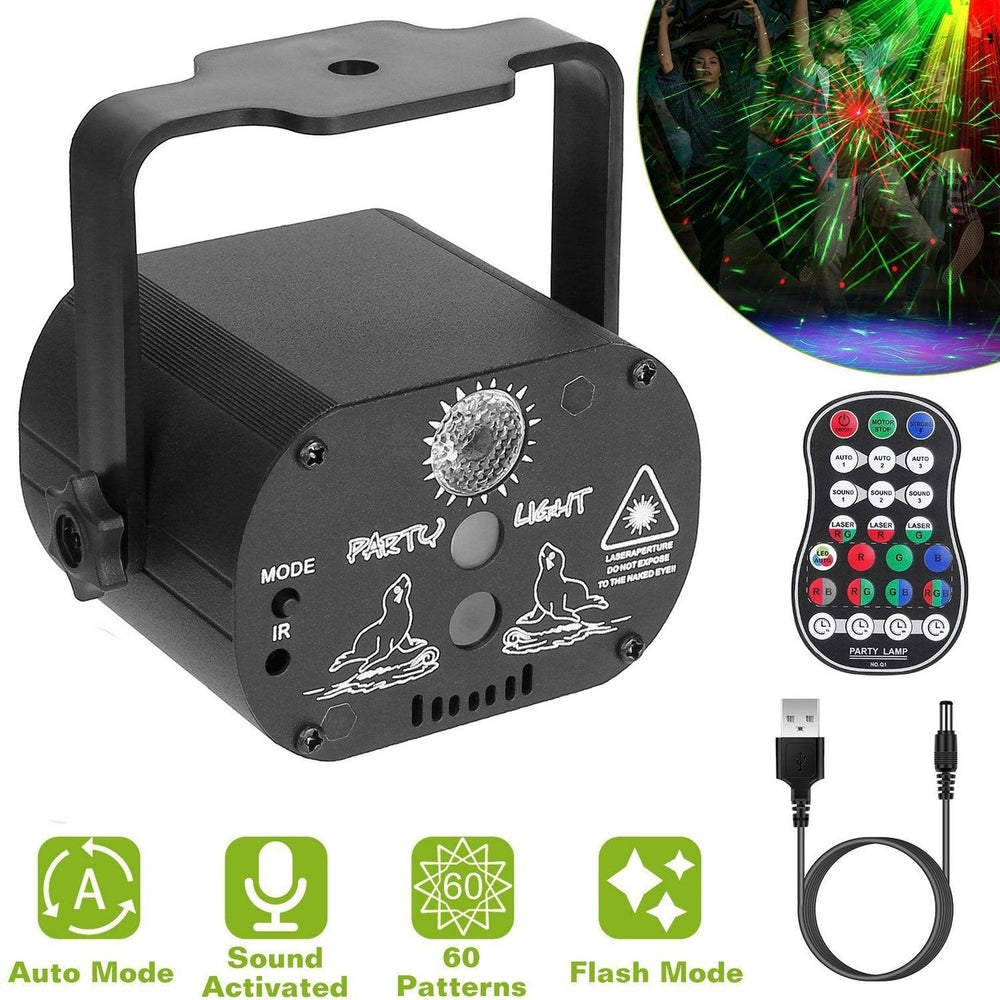 60 Pattern Laser Stage Light Sound Image 2