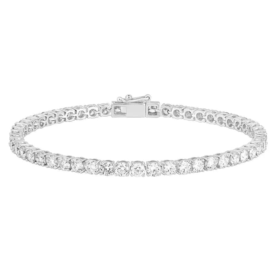 8Ct Lab Grown IGI Certified Diamond Womens Tennis Bracelet 14K White Gold 6" Image 1