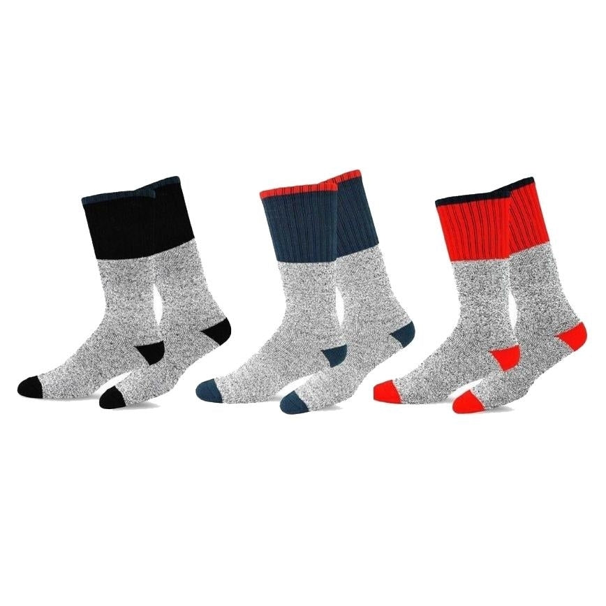 9-Pairs: Insulated Mens Thermal Cold Weather Crew Socks Image 2