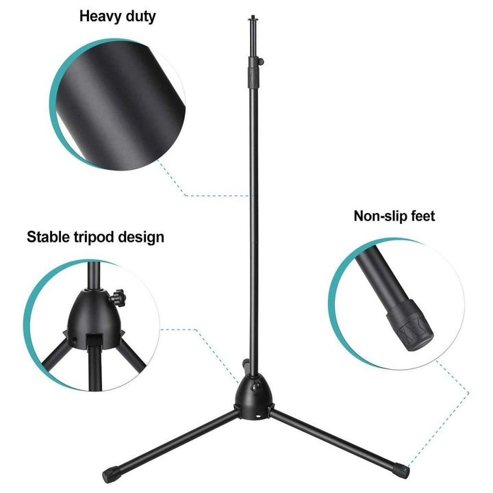 AGPtEK Condenser Microphone Stand with Non-Slip Feet Image 2