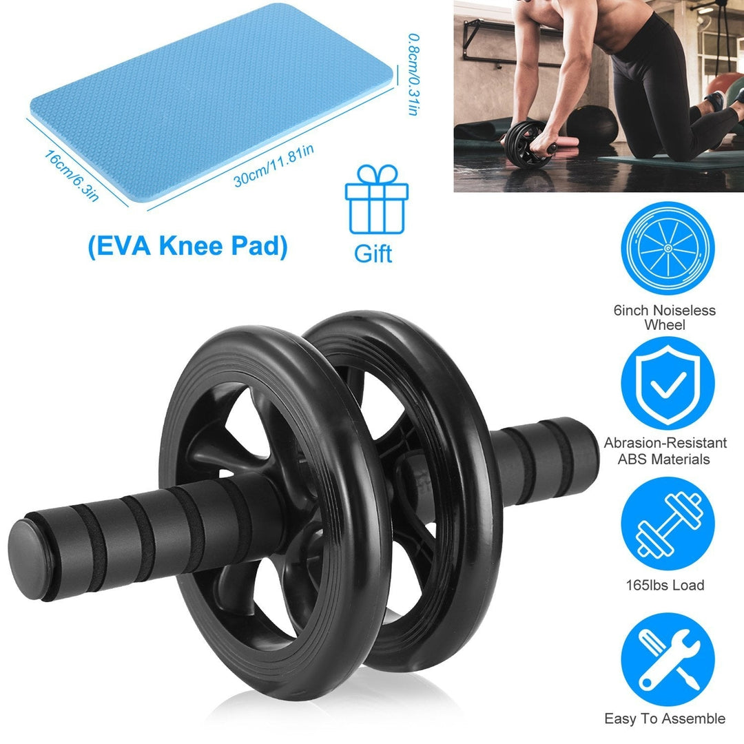 Ab Roller Wheel Fitness Exercise with Knee Pads Image 9