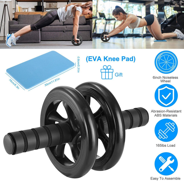 Ab Roller Wheel Fitness Exercise with Knee Pads Image 11