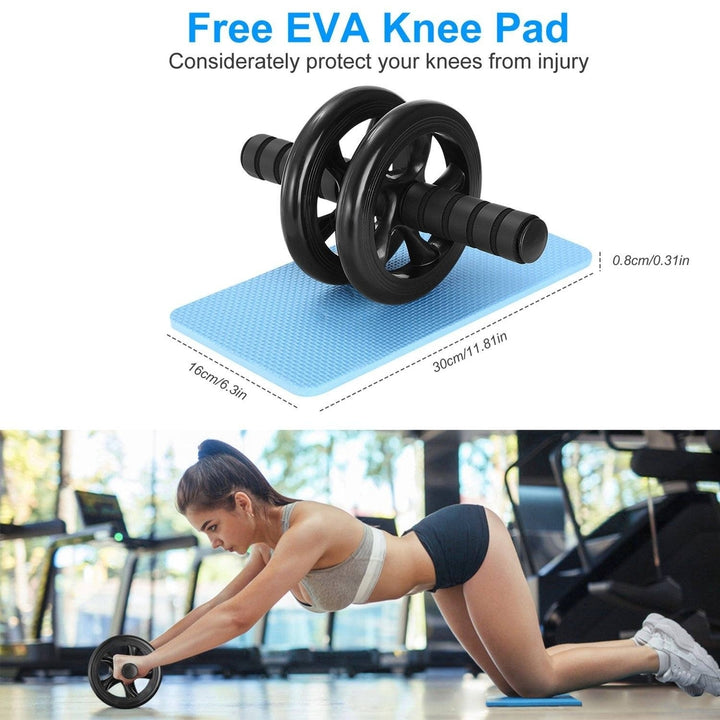 Ab Roller Wheel Fitness Exercise with Knee Pads Image 12