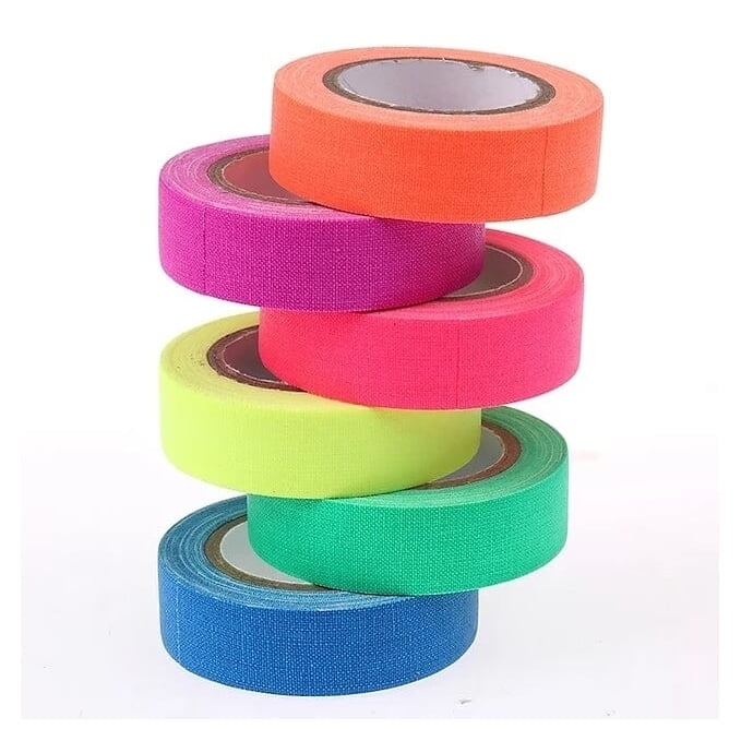 6-Pack: UV Gaffer Fluorescent Party Tape Blacklight Reactive Glow In The Dark Tape Image 2