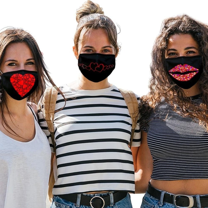 6-Pack: Valentines Fun Super Soft Reusable Non-Medical Face Masks Image 4