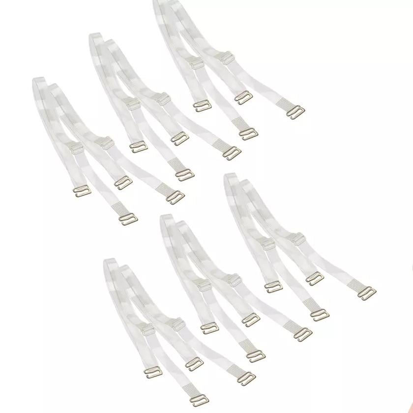 6-Pack: Womens Clear Invisible Bra Straps Image 2