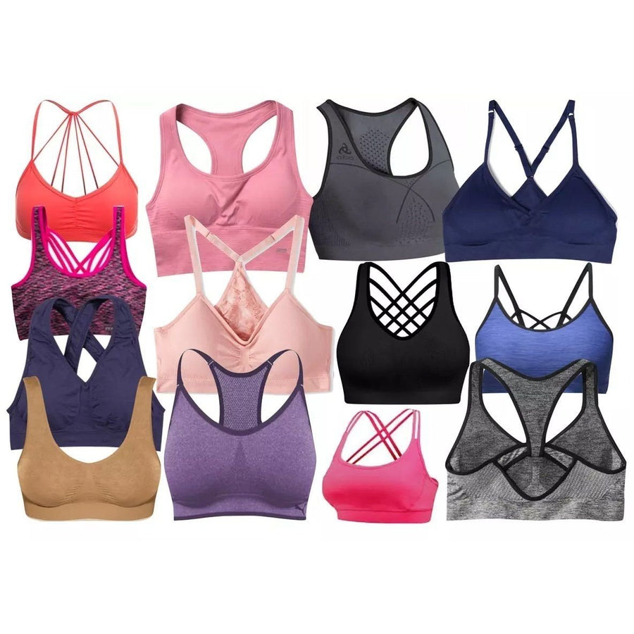 6-Pack: Womens Mystery Seamless Sports and Lounging Bras Image 1