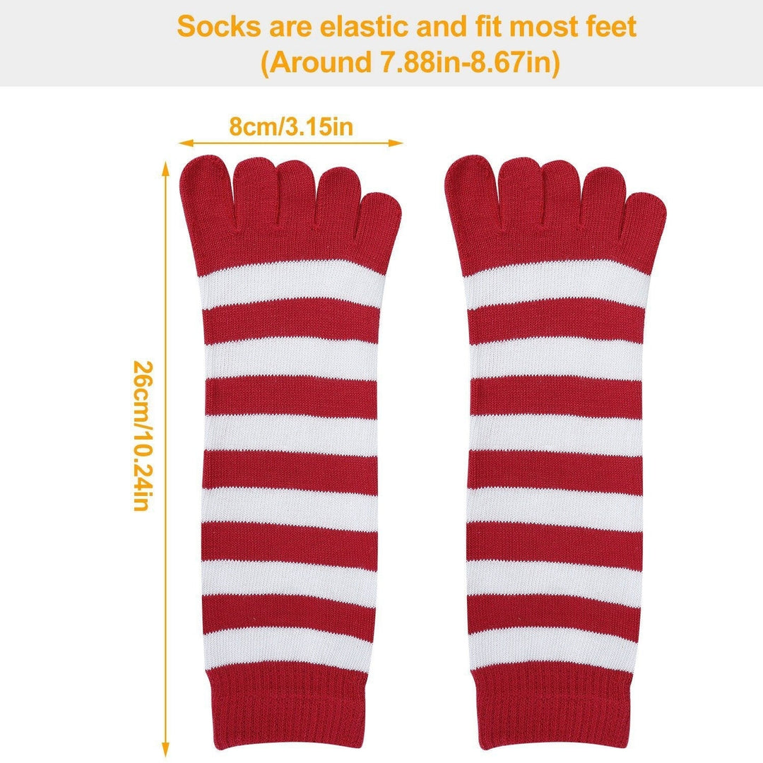 6-Pair: 5 Toes Socks Soft Breathable Ankle Socks Image 6