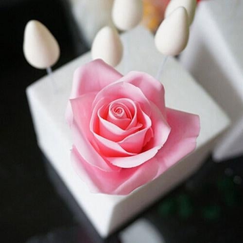 6-Piece: Baking Mold Fondant Cake Sugarcraft Rose Flower Cookie Image 4