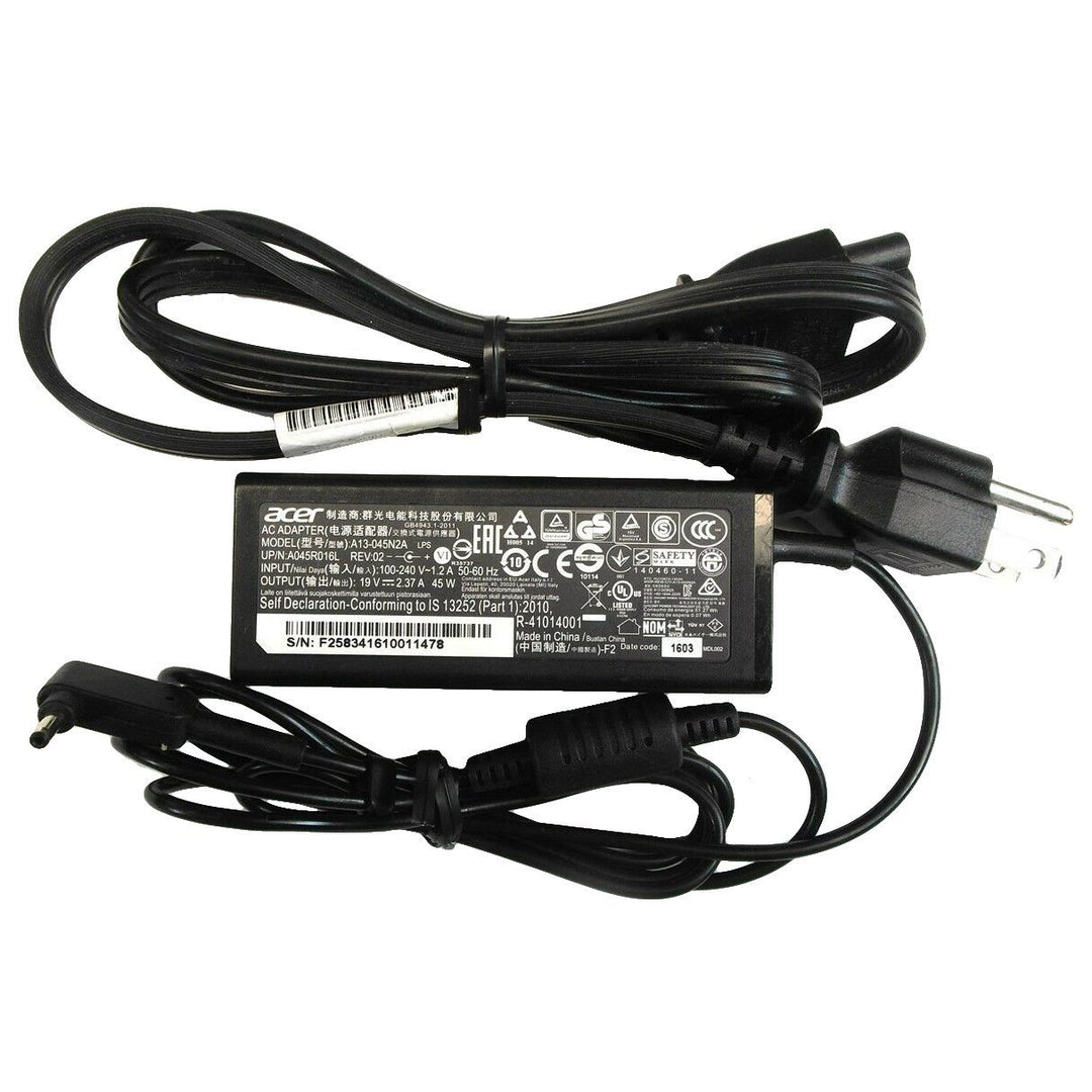 Acer Genuine Laptop Charger AC Power Adapter A13-045N2A A045R016L 3.0mm Tip 45W Image 1