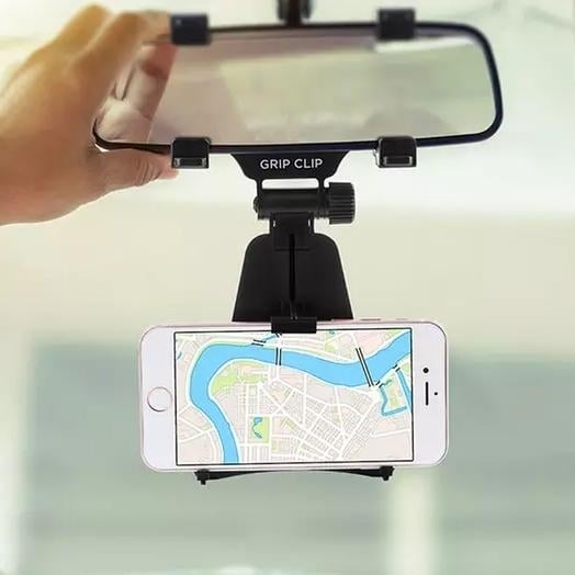 Aduro Grip-Clip Universal Rearview Mirror Phone Mount Image 2