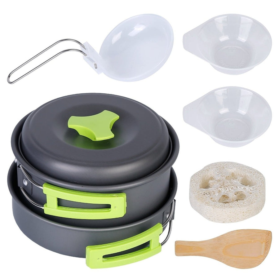 9-Piece: Camping Cookware Set Image 1