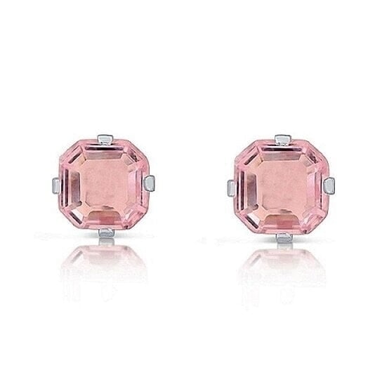 925 1.3 Carat Cz Asscher-cut Sterling Silver Stud Earrings Image 1