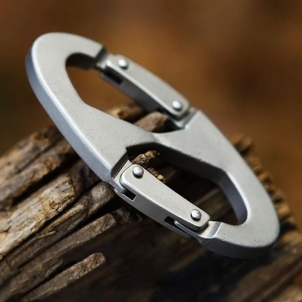 Aluminum Alloy Key Chain Ring Hook Holder Outdoor Calabash Keychain Camping Image 1